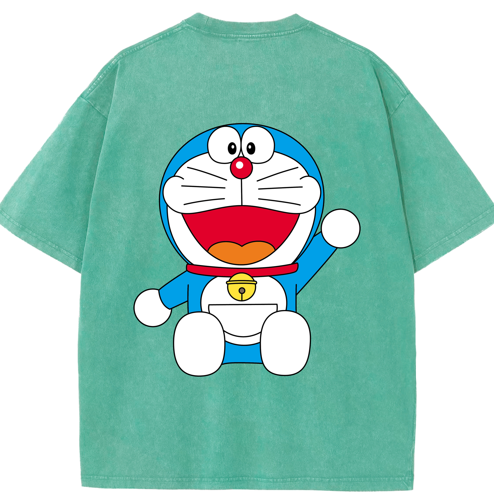 （画像用） ドラえもん Doraemon 綿100% ヴィンテージ風 半袖Tシャツ（背面プリント）